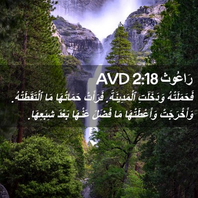 Picture 02 - رَاعُوث 2:18 AVD - فَحَمَلَتْهُ وَدَخَلَتِ - Bible Verse Picture