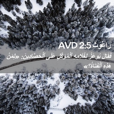 Picture 02 - رَاعُوث 2:5 AVD - فَقَالَ بُوعَزُ - Bible Verse Picture