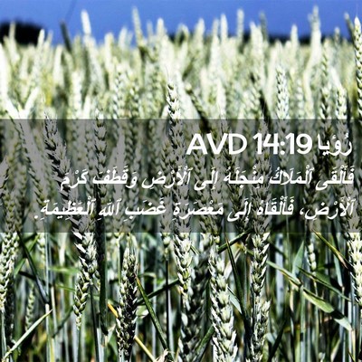 Picture 02 - رُؤيا 14:19 AVD - فَأَلْقَى ٱلْمَلَاكُ - Bible Verse Picture