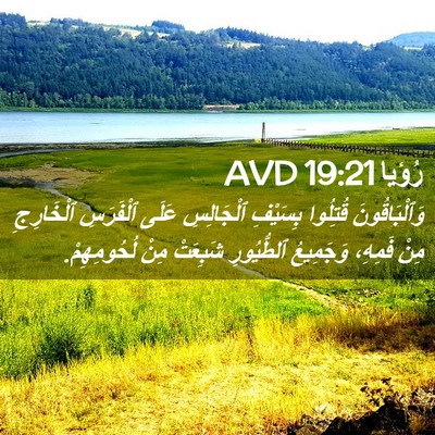 Picture 02 - رُؤيا 19:21 AVD - وَٱلْبَاقُونَ قُتِلُوا - Bible Verse Picture