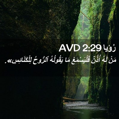 Picture 02 - رُؤيا 2:29 AVD - مَنْ لَهُ أُذُنٌ - Bible Verse Picture