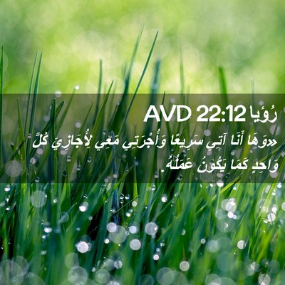 Picture 02 - رُؤيا 22:12 AVD - «وَهَا أَنَا آتِي سَرِيعًا - Bible Verse Picture