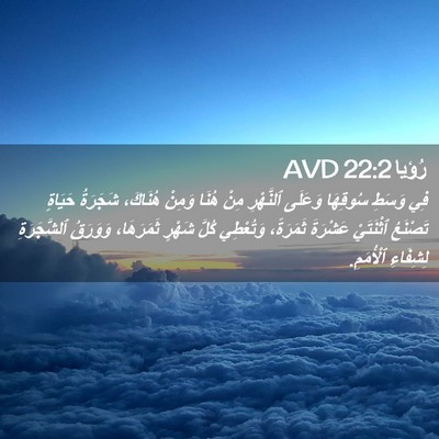 Picture 02 - رُؤيا 22:2 AVD - فِي وَسَطِ سُوقِهَا - Bible Verse Picture