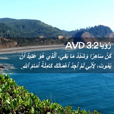 Picture 02 - رُؤيا 3:2 AVD - كُنْ سَاهِرًا وَشَدِّدْ - Bible Verse Picture
