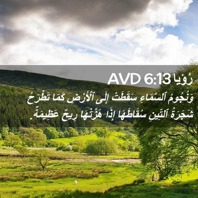 Picture 02 - رُؤيا 6:13 AVD - وَنُجُومُ ٱلسَّمَاءِ - Bible Verse Picture