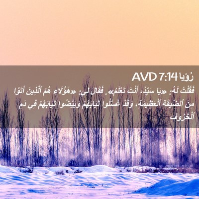 Picture 02 - رُؤيا 7:14 AVD - فَقُلْتُ لَهُ: «يَا - Bible Verse Picture