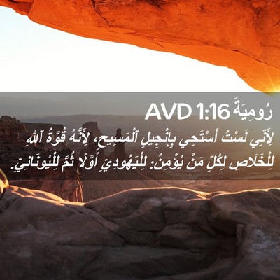 Picture 02 - رُومِيَةَ 1:16 AVD - لِأَنِّي لَسْتُ أَسْتَحِي - Bible Verse Picture