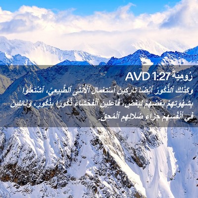 Picture 02 - رُومِيَةَ 1:27 AVD - وَكَذَلِكَ ٱلذُّكُورُ - Bible Verse Picture