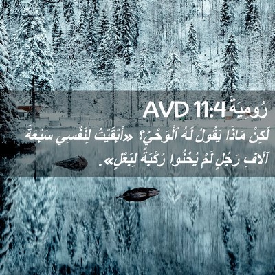 Picture 02 - رُومِيَةَ 11:4 AVD - لَكِنْ مَاذَا يَقُولُ لَهُ - Bible Verse Picture