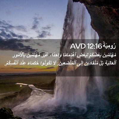 Picture 02 - رُومِيَةَ 12:16 AVD - مُهْتَمِّينَ بَعْضُكُمْ - Bible Verse Picture
