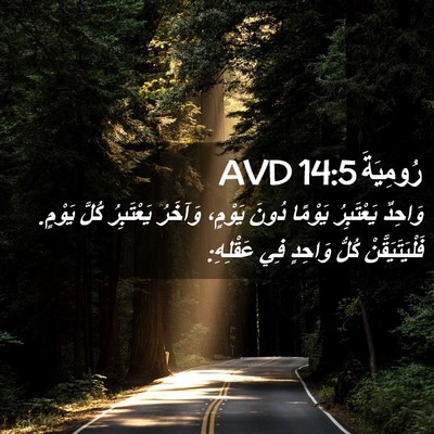 Picture 02 - رُومِيَةَ 14:5 AVD - وَاحِدٌ يَعْتَبِرُ - Bible Verse Picture