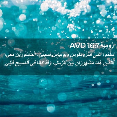 Picture 02 - رُومِيَةَ 16:7 AVD - سَلِّمُوا عَلَى - Bible Verse Picture