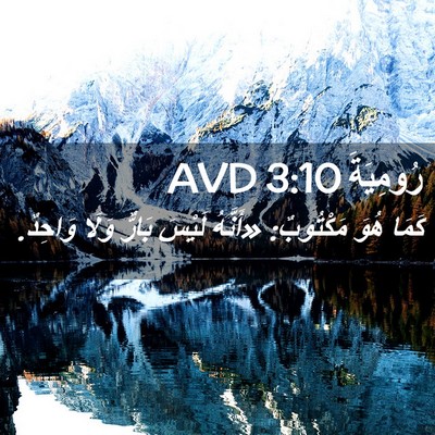 Picture 02 - رُومِيَةَ 3:10 AVD - كَمَا هُوَ مَكْتُوبٌ: - Bible Verse Picture