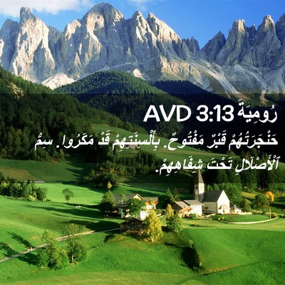 Picture 02 - رُومِيَةَ 3:13 AVD - حَنْجَرَتُهُمْ قَبْرٌ - Bible Verse Picture
