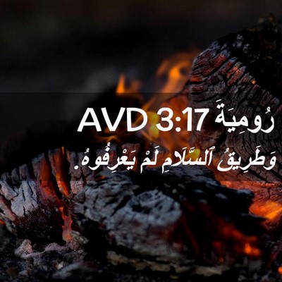 Picture 02 - رُومِيَةَ 3:17 AVD - وَطَرِيقُ ٱلسَّلَامِ لَمْ - Bible Verse Picture