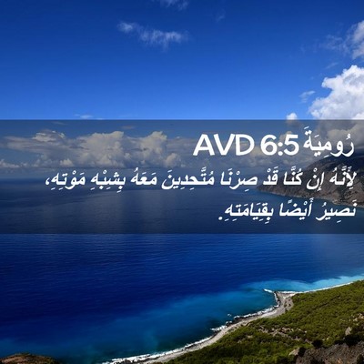 Picture 02 - رُومِيَةَ 6:5 AVD - لِأَنَّهُ إِنْ كُنَّا قَدْ - Bible Verse Picture