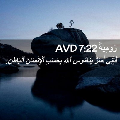 Picture 02 - رُومِيَةَ 7:22 AVD - فَإِنِّي أُسَرُّ - Bible Verse Picture