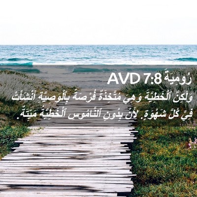 Picture 02 - رُومِيَةَ 7:8 AVD - وَلَكِنَّ ٱلْخَطِيَّةَ - Bible Verse Picture