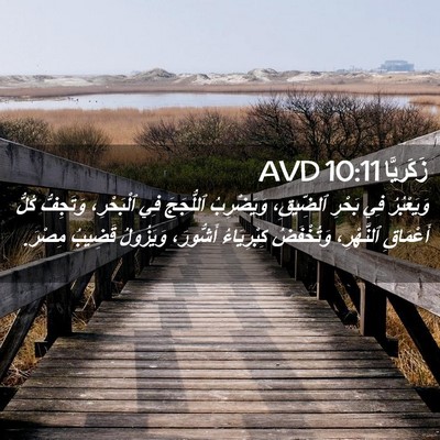 Picture 02 - زَكَريَّا 10:11 AVD - وَيَعْبُرُ فِي بَحْرِ - Bible Verse Picture