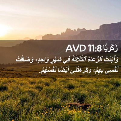 Picture 02 - زَكَريَّا 11:8 AVD - وَأَبَدْتُ ٱلرُّعَاةَ - Bible Verse Picture