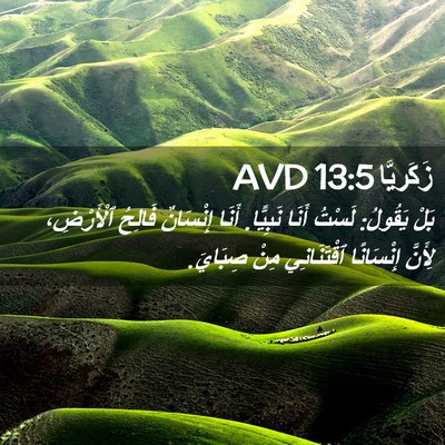 Picture 02 - زَكَريَّا 13:5 AVD - بَلْ يَقُولُ: لَسْتُ أَنَا - Bible Verse Picture