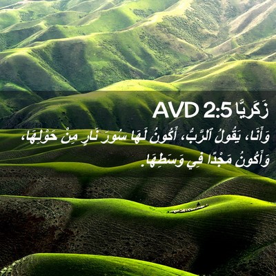 Picture 02 - زَكَريَّا 2:5 AVD - وَأَنَا، يَقُولُ - Bible Verse Picture