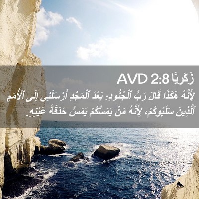 Picture 02 - زَكَريَّا 2:8 AVD - لِأَنَّهُ هَكَذَا قَالَ - Bible Verse Picture
