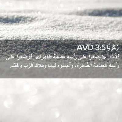Picture 02 - زَكَريَّا 3:5 AVD - فَقُلْتُ: «لِيَضَعُوا - Bible Verse Picture