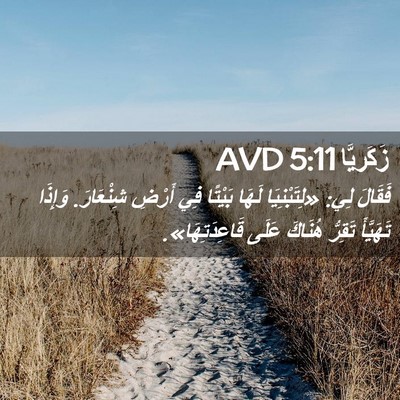 Picture 02 - زَكَريَّا 5:11 AVD - فَقَالَ لِي: «لِتَبْنِيَا - Bible Verse Picture