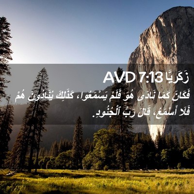 Picture 02 - زَكَريَّا 7:13 AVD - فَكَانَ كَمَا نَادَى هُوَ - Bible Verse Picture