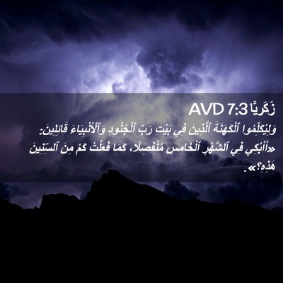 Picture 02 - زَكَريَّا 7:3 AVD - وَلِيُكَلِّمُوا - Bible Verse Picture