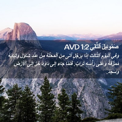 Picture 02 - صَمُوئِيلَ ٱلثَّانِي 1:2 AVD - وَفِي ٱلْيَوْمِ - Bible Verse Picture