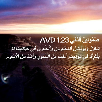 Picture 02 - صَمُوئِيلَ ٱلثَّانِي 1:23 AVD - شَاوُلُ وَيُونَاثَانُ - Bible Verse Picture