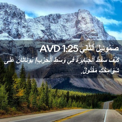 Picture 02 - صَمُوئِيلَ ٱلثَّانِي 1:25 AVD - كَيْفَ سَقَطَ - Bible Verse Picture