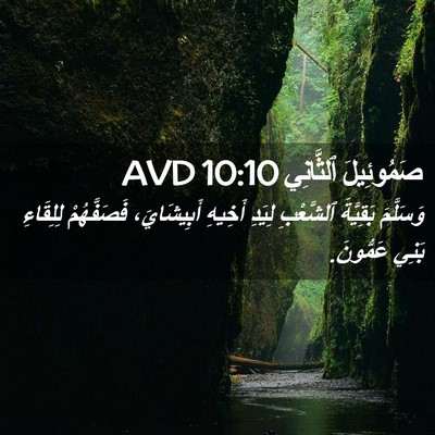 Picture 02 - صَمُوئِيلَ ٱلثَّانِي 10:10 AVD - وَسَلَّمَ بَقِيَّةَ - Bible Verse Picture
