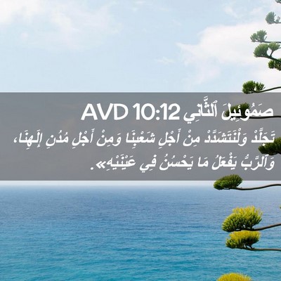 Picture 02 - صَمُوئِيلَ ٱلثَّانِي 10:12 AVD - تَجَلَّدْ وَلْنَتَشَدَّدْ - Bible Verse Picture