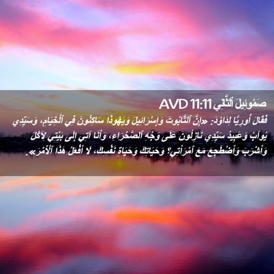 Picture 02 - صَمُوئِيلَ ٱلثَّانِي 11:11 AVD - فَقَالَ أُورِيَّا - Bible Verse Picture