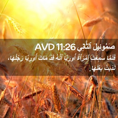 Picture 02 - صَمُوئِيلَ ٱلثَّانِي 11:26 AVD - فَلَمَّا سَمِعَتِ - Bible Verse Picture