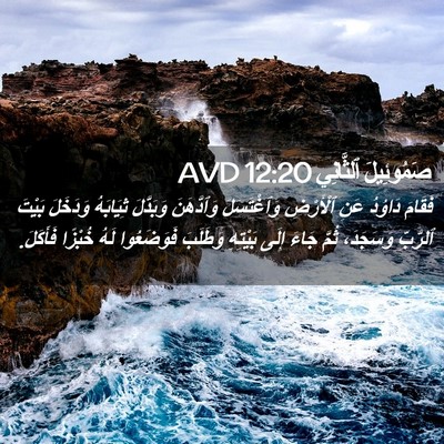 Picture 02 - صَمُوئِيلَ ٱلثَّانِي 12:20 AVD - فَقَامَ دَاوُدُ عَنِ - Bible Verse Picture