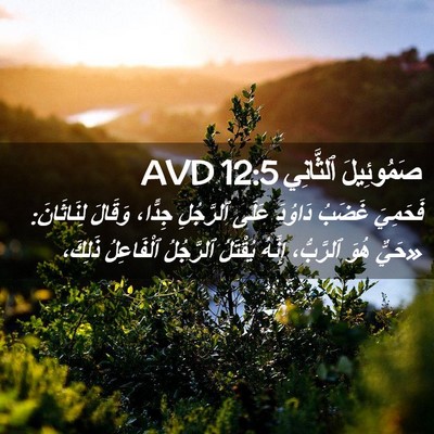 Picture 02 - صَمُوئِيلَ ٱلثَّانِي 12:5 AVD - فَحَمِيَ غَضَبُ دَاوُدَ - Bible Verse Picture