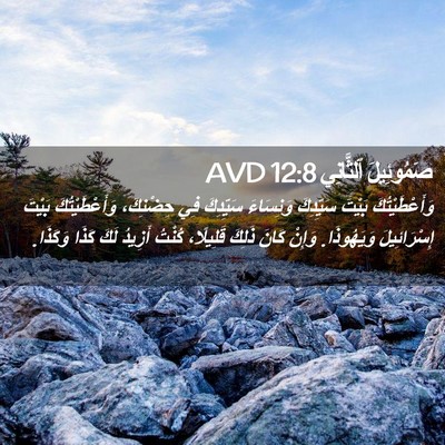 Picture 02 - صَمُوئِيلَ ٱلثَّانِي 12:8 AVD - وَأَعْطَيْتُكَ بَيْتَ - Bible Verse Picture