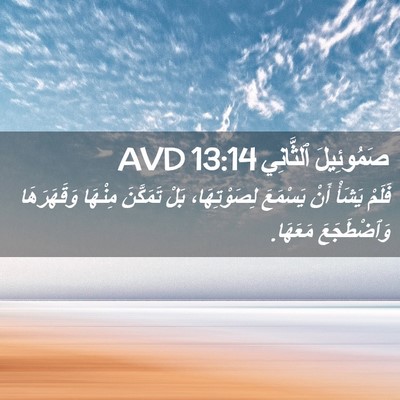 Picture 02 - صَمُوئِيلَ ٱلثَّانِي 13:14 AVD - فَلَمْ يَشَأْ أَنْ - Bible Verse Picture