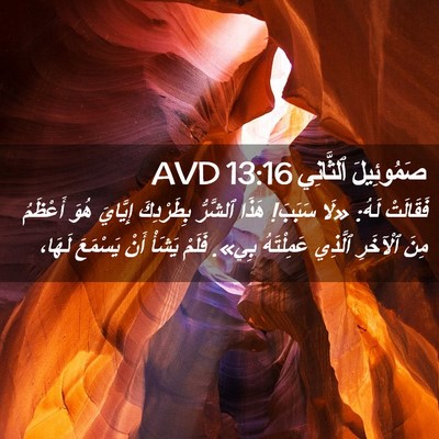 Picture 02 - صَمُوئِيلَ ٱلثَّانِي 13:16 AVD - فَقَالَتْ لَهُ: «لَا - Bible Verse Picture