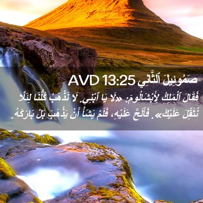 Picture 02 - صَمُوئِيلَ ٱلثَّانِي 13:25 AVD - فَقَالَ ٱلْمَلِكُ - Bible Verse Picture