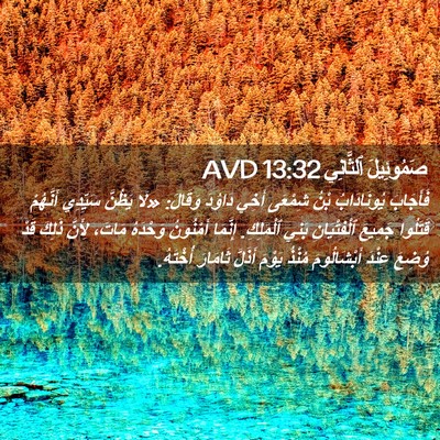 Picture 02 - صَمُوئِيلَ ٱلثَّانِي 13:32 AVD - فَأَجَابَ يُونَادَابُ - Bible Verse Picture