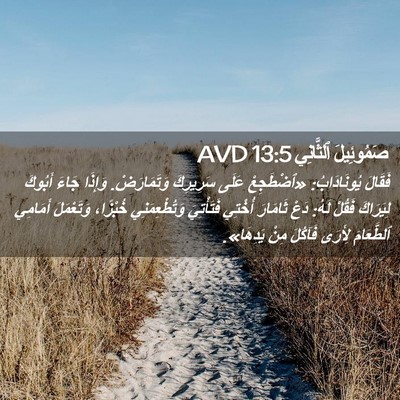 Picture 02 - صَمُوئِيلَ ٱلثَّانِي 13:5 AVD - فَقَالَ يُونَادَابُ: - Bible Verse Picture