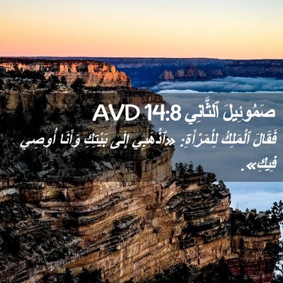 Picture 02 - صَمُوئِيلَ ٱلثَّانِي 14:8 AVD - فَقَالَ ٱلْمَلِكُ - Bible Verse Picture