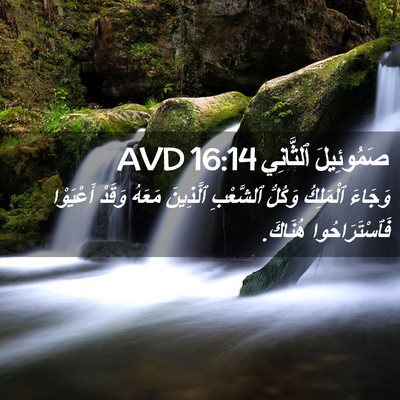 Picture 02 - صَمُوئِيلَ ٱلثَّانِي 16:14 AVD - وَجَاءَ ٱلْمَلِكُ وَكُلُّ - Bible Verse Picture