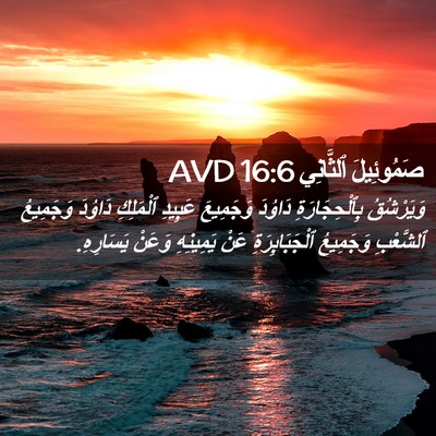 Picture 02 - صَمُوئِيلَ ٱلثَّانِي 16:6 AVD - وَيَرْشُقُ بِٱلْحِجَارَةِ - Bible Verse Picture