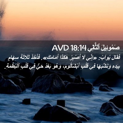 Picture 02 - صَمُوئِيلَ ٱلثَّانِي 18:14 AVD - فَقَالَ يُوآبُ: «إِنِّي - Bible Verse Picture